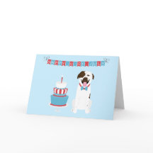 ハッピー7月4日ドッグ赤白青