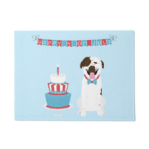 ハッピー7月4日ドッグ赤白青