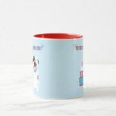 ハッピー7月4日ドッグ赤白青 マグカップ (中央)