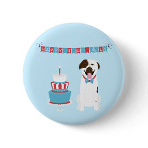 ハッピー7月4日ドッグ赤白青