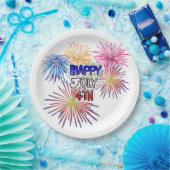 ハッピー7月4日バーベキューパーティー ペーパープレート (パーティー)