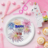 ハッピー7月4日バーベキューパーティー ペーパープレート (パーティー)