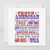 ハッピー7月4日フラットカード (裏面)