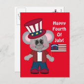 ハッピー7月4日マウスポストカード シーズンポストカード (正面/裏面)