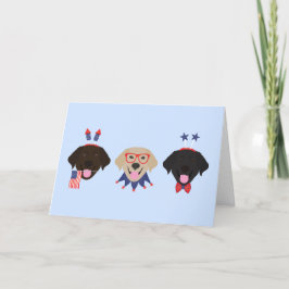 ハッピー7月4日ラブラドールレトリエバードッグ シーズンカード