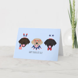 ハッピー7月4日ラブラドールレトリエバードッグ シーズンカード