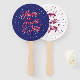 ハッピー7月4日レッド白ネイビーブルースターズおもしろい ハンドファン