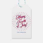 ハッピー7月4日台本スター花火カスタム ギフトタグ (裏面)