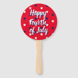 ハッピー7月4日赤白青星おもしろい ハンドファン