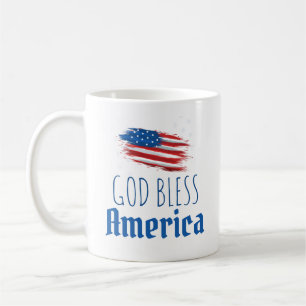 ハッピー7月4日7月4日GOD BLESS AMERICA コーヒーマグカップ