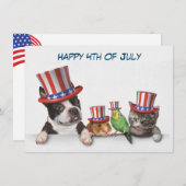 ハッピー7月4日  エンクロージャーカード (正面/裏面)