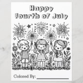 ハッピー7月4日 | カラーリングページ (正面)