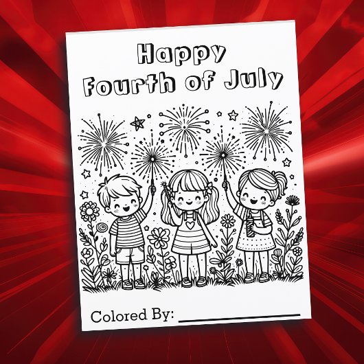 ハッピー7月4日 | カラーリングページ
