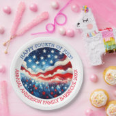 ハッピー7月4日 パーソナライズされた ペーパープレート (パーティー)