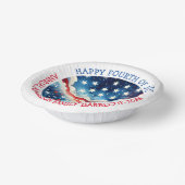 ハッピー7月4日 パーソナライズされた ペーパーボウル (傾斜あり)