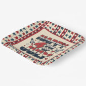 ハッピー7月4日 ペーパープレート (傾斜あり)