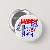ハッピー7月4日 缶バッジ (正面&裏面)