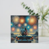 ハッピー7月4日 | 1950年カップル花火 カード (スタンド正面)