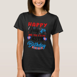 ハッピー7月4日&YesItu2019s My 43誕生日Ind Tシャツ