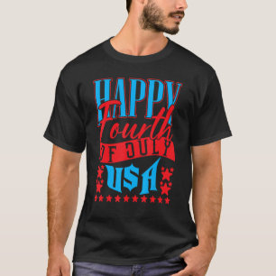 ハッピー7月4日USAアメリカ国旗Patriotic 4t Tシャツ
