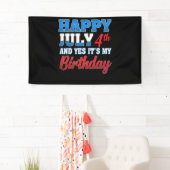 ハッピー7月4日Yesマイ誕生日独立 横断幕 (インサイチュ)