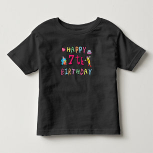 ハッピー7誕生日。7歳。 トドラーTシャツ