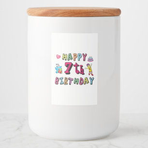 ハッピー7誕生日。7歳。 フードラベル