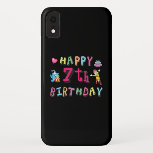 ハッピー7誕生日。7歳。 Case-Mate iPhoneケース (裏面)