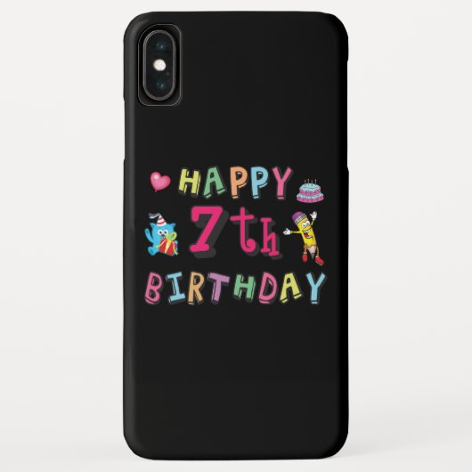 ハッピー7誕生日。7歳。 Case-Mate iPhoneケース (裏面)