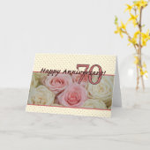 ハッピー70周年記念バラ カード (黄色い花)