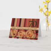 ハッピー70周年記念バラ カード (黄色い花)