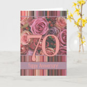 ハッピー70周年記念バラ カード (黄色い花)