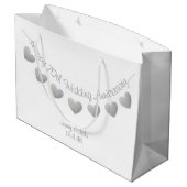ハッピー70周年記念結婚プラチナハート ラージペーパーバッグ (裏面アングル)