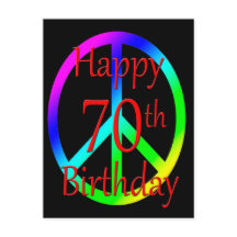 ハッピー70番誕生日はがき
