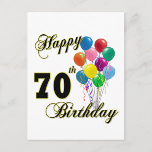 ハッピー70誕生日ギフトと誕生日アパレル ポストカード
