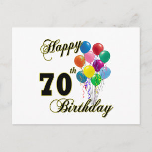 ハッピー70誕生日ギフトと誕生日アパレル ポストカード