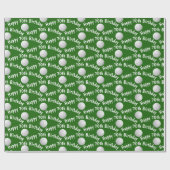 ハッピー70誕生日ゴルフボール ラッピングペーパー (フラット)