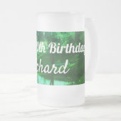 ハッピー70誕生日農村シーン フロストグラスビールジョッキ (正面右)