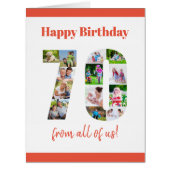 ハッピー70誕生日70ナンバー写真コラージュ大 (正面)