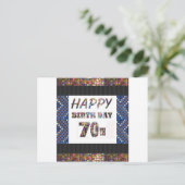 ハッピー70誕生日 ポストカード (スタンド正面)