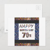 ハッピー70誕生日 ポストカード (正面/裏面)