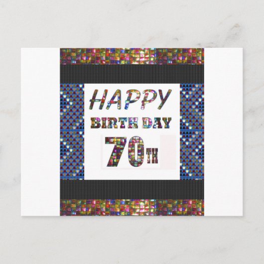 ハッピー70誕生日 ポストカード (正面)