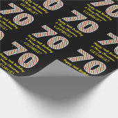 ハッピー70誕生日&メリークリスマス、名前をカスタムする ラッピングペーパー (角)