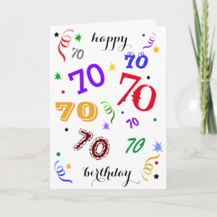 ハッピー70誕生日- Wowza!二つ折りグリーティングカード カード