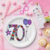 ハッピー70th誕生日紙プレート ペーパープレート (パーティー)