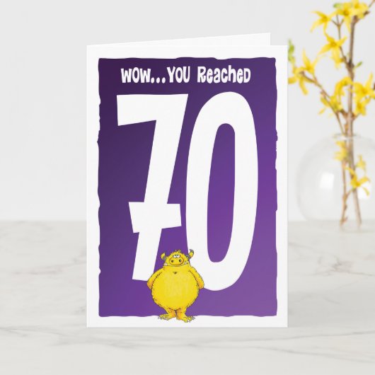 ハッピー70th誕生日 カード (黄色い花)