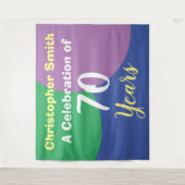 ハッピー70th誕生祝いタペストリー タペストリー (正面)