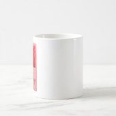 ハッピー74誕生日ディアンサス赤花 コーヒーマグカップ (中央)