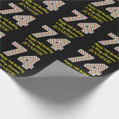 ハッピー74誕生日&メリークリスマス、名前をカスタムする ラッピングペーパー (角)