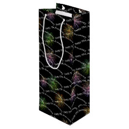 ハッピー75周年花火ワイン抱き枕 ワインギフトバッグ